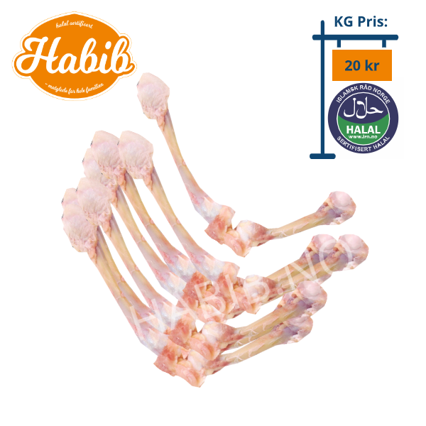 Kyllingkraft fra lårbein ca. 1kg - 1 pose